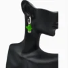 Aretes Huggies De Plata Nopal Verde Aretes Huggies De Plata Nopal Verde