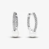 Aretes Huggies De Plata Perla Brillante