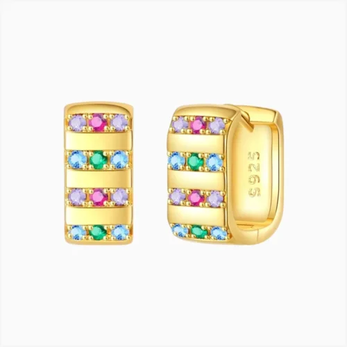 Aretes Huggies De Plata U Dorada