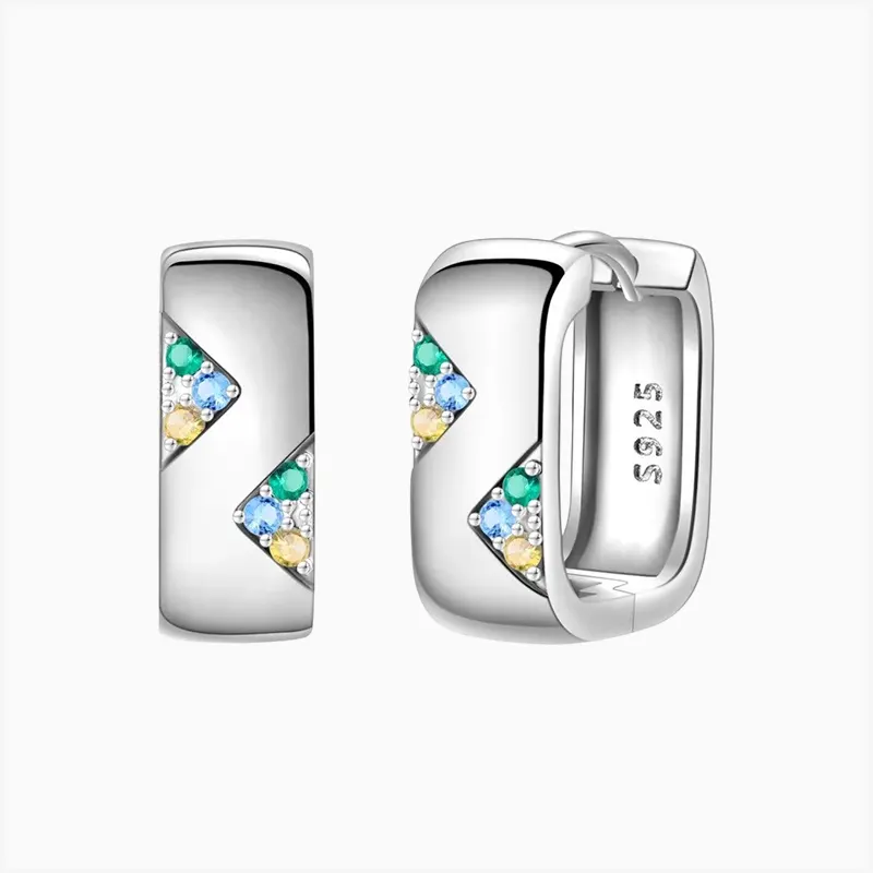 Aretes Huggies De Plata U