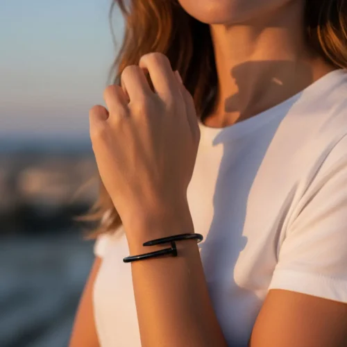 Pulsera De Acero Clavo Negro