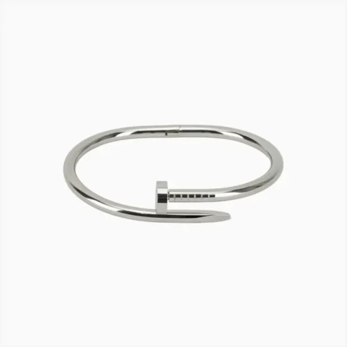 Pulsera De Acero Clavo Plateado