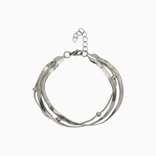 Pulsera De Acero Cola De Ratón Esferas