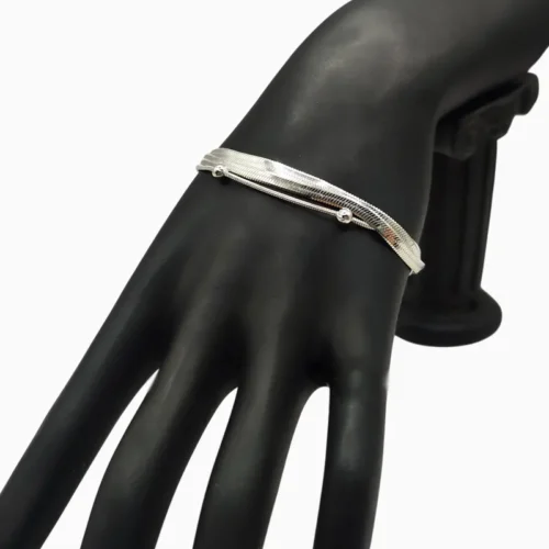 Pulsera De Acero Cola De Ratón Esferas