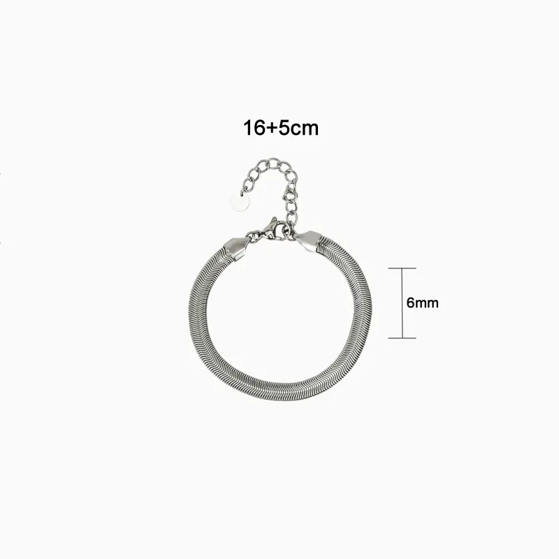 Pulsera De Acero Serpiente Plateada