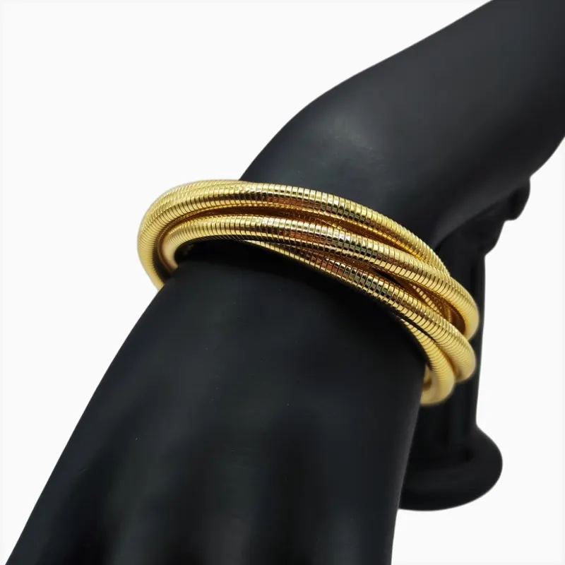 Pulsera De Oro Enredado Elástico