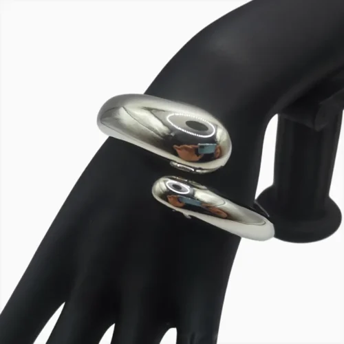 Pulsera De Oro Gota Plateada