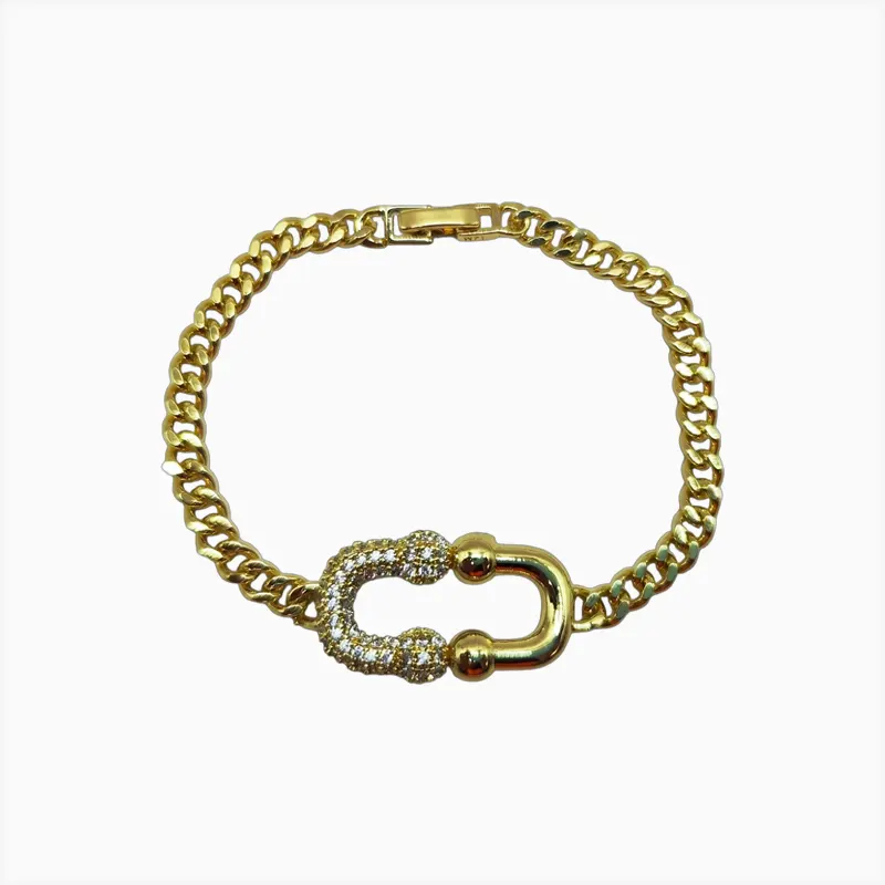 Pulsera De Oro Herradura Doble