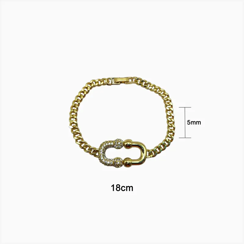 Pulsera De Oro Herradura Doble