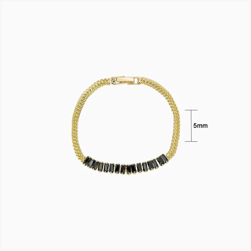 Pulsera De Oro Negro Brillante Pulsera De Oro Negro Brillante