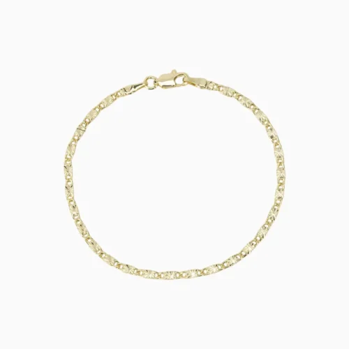 Pulsera De Oro Placa Con Estrella