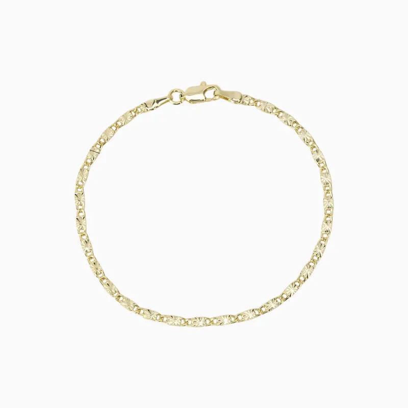 Pulsera De Oro Placa Con Estrella Pulsera De Oro Placa Con Estrella