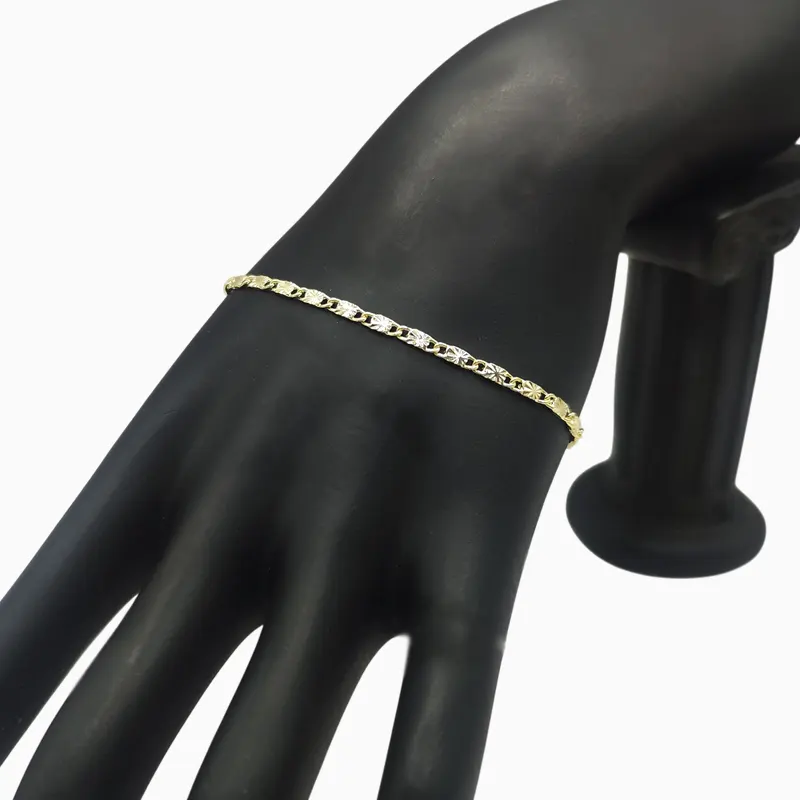 Pulsera De Oro Placa Con Estrella Pulsera De Oro Placa Con Estrella