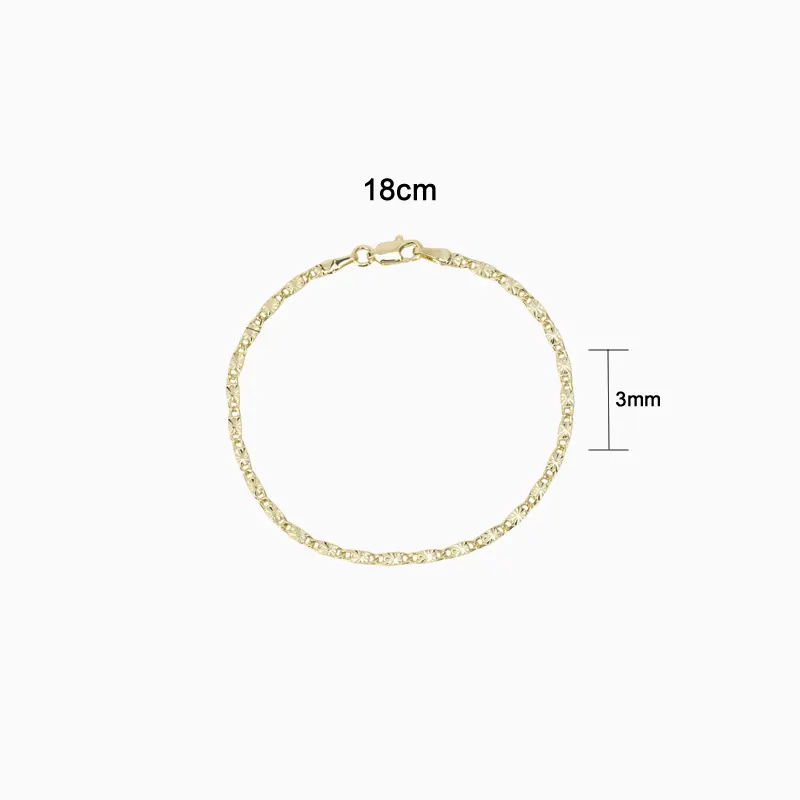 Pulsera De Oro Placa Con Estrella Pulsera De Oro Placa Con Estrella