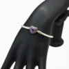 Pulsera De Plata Corazón Brillante