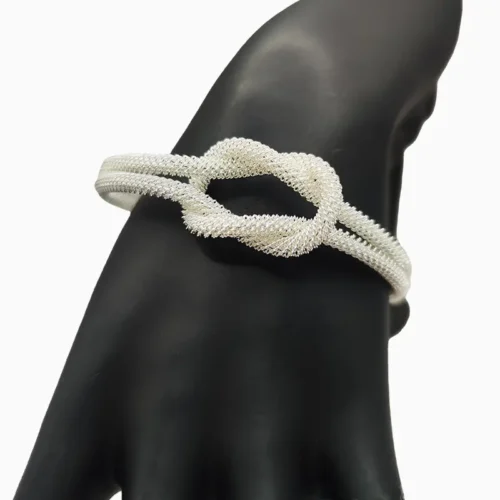 Pulsera De Plata Cuerda Brillante