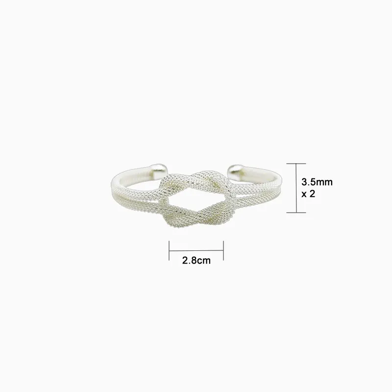 Pulsera De Plata Cuerda Brillante