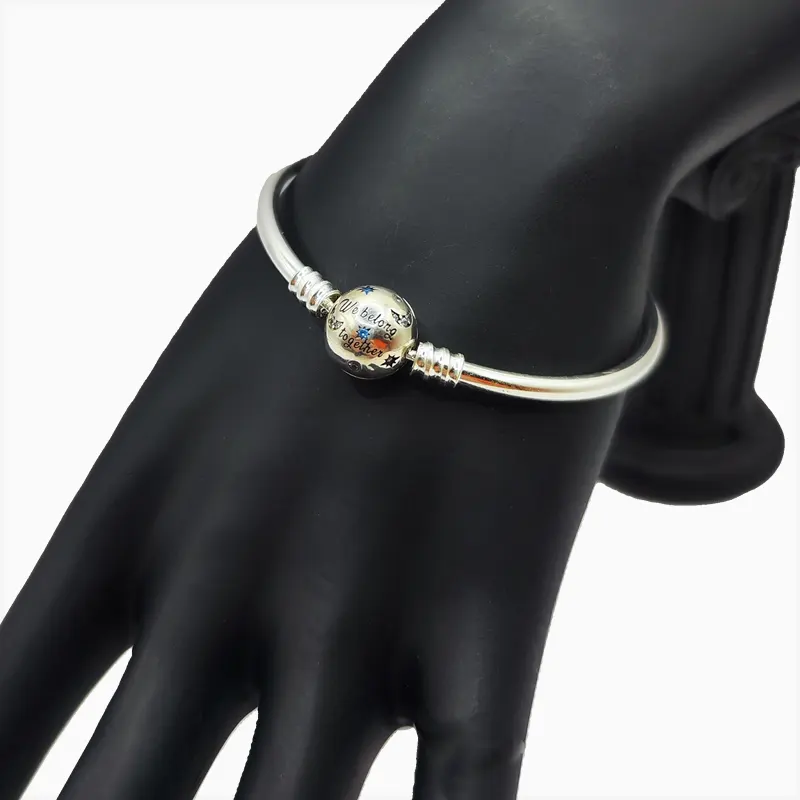 Pulsera De Plata Rígida Universo