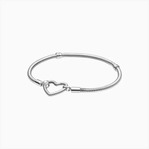 Pulsera De Plata Seguro Corazón Plata