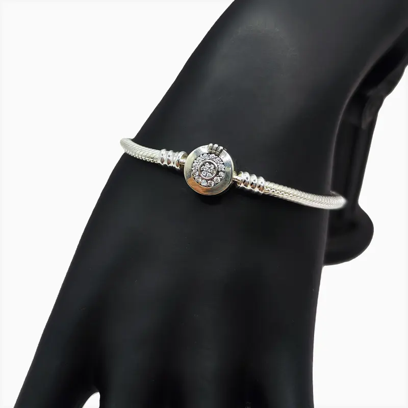 Pulsera De Plata Seguro Corona Pulsera De Plata Seguro Corona