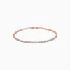 Pulsera De Plata Tenis Rosa Pulsera De Plata Tenis Rosa