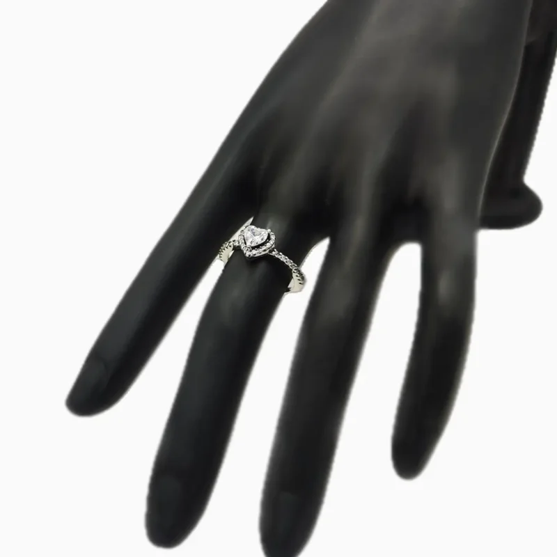 Anillo De Plata Corazón Superior Brillante