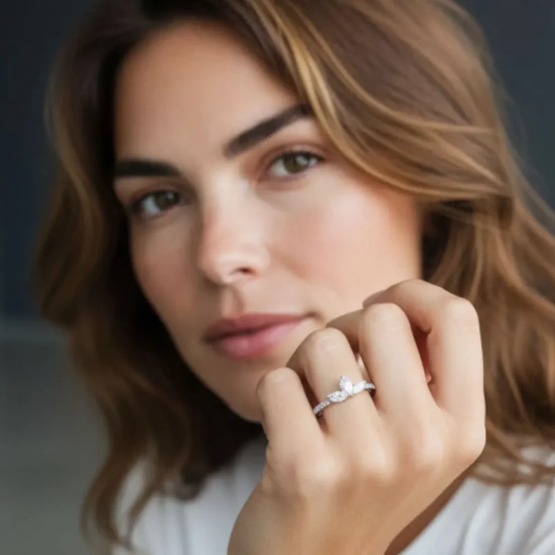 Anillo De Plata Herbario Plateado