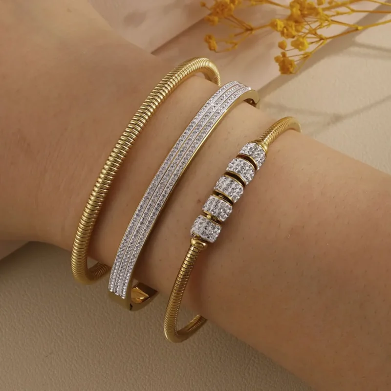 Pulsera De Acero Hebilla Magnética Brillante