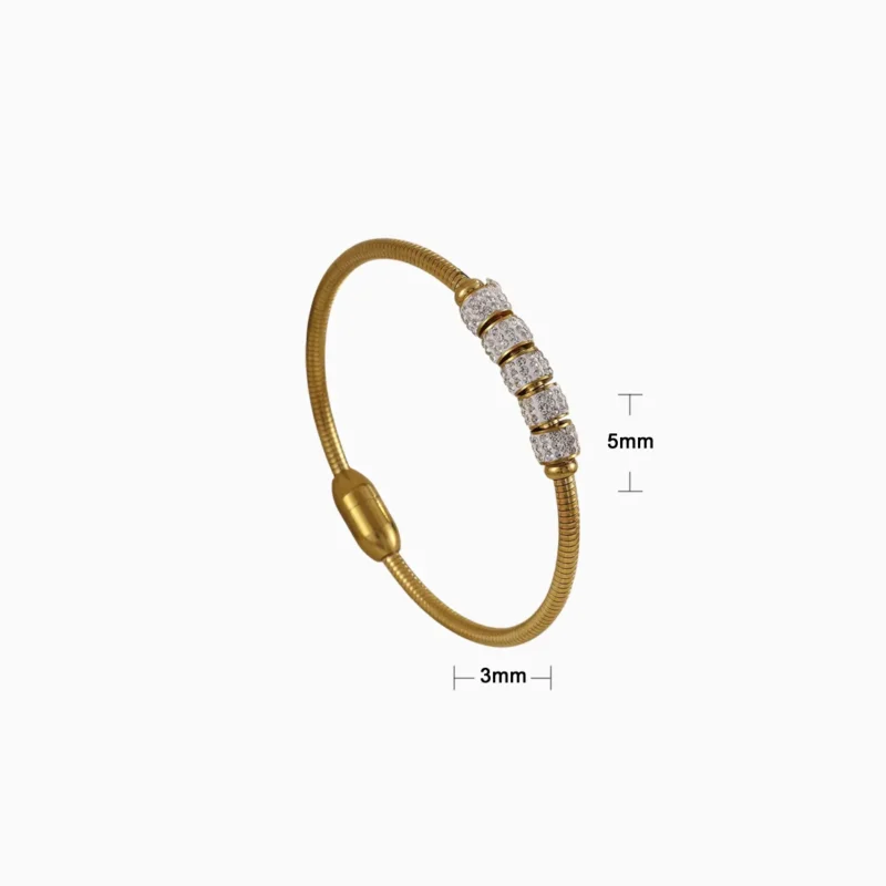 Pulsera De Acero Hebilla Magnética Brillante