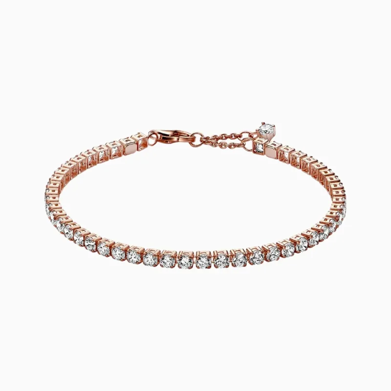 Pulsera De Plata Tenis Brillante