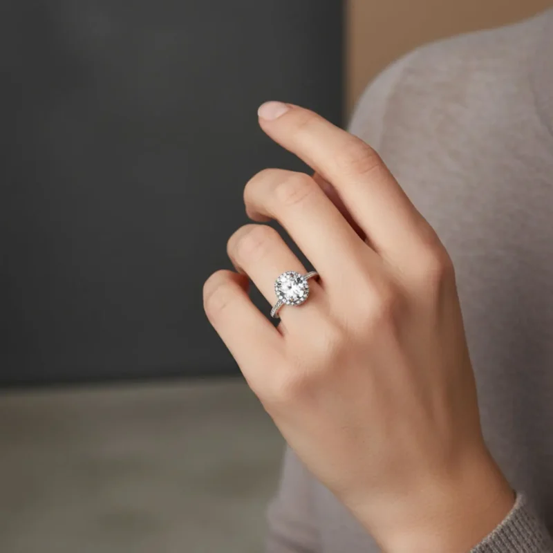 Anillo De Plata Redondo Superior Brillante