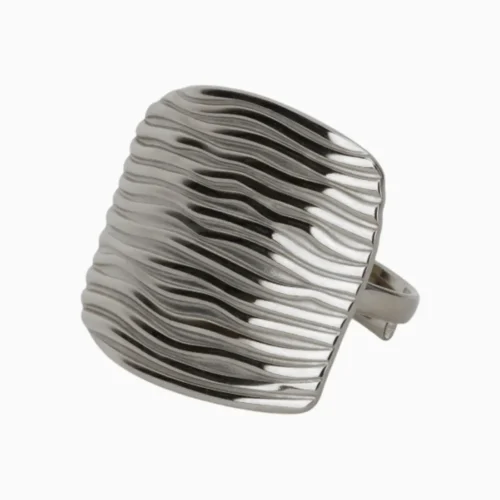 Anillo De Acero Diseño Moderno Ajustable