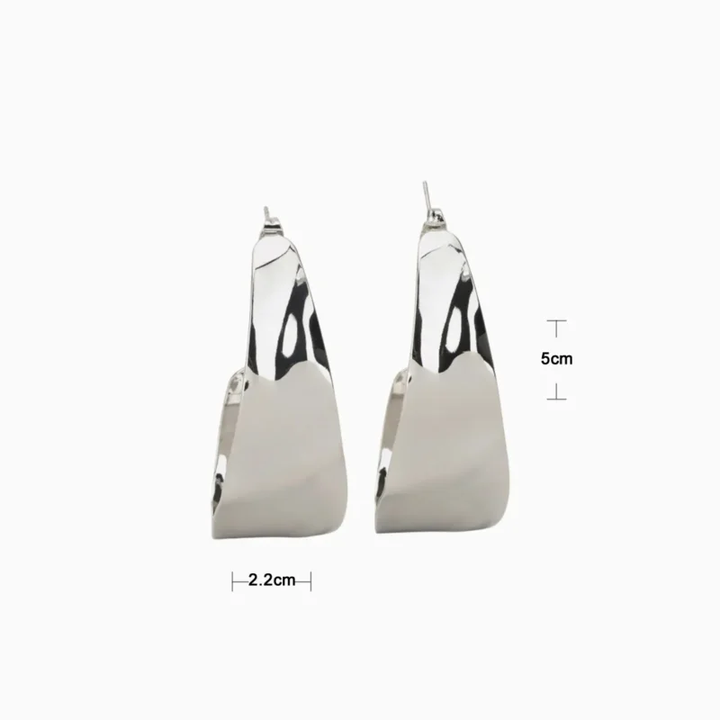 Aretes Arracadas De Oro Diseño Plano