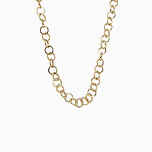 Collar De Acero Cadena Rolo 50cm