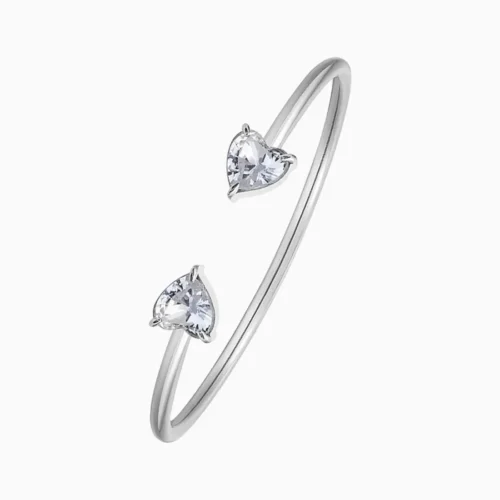 Pulsera De Acero Brazalete Corazones