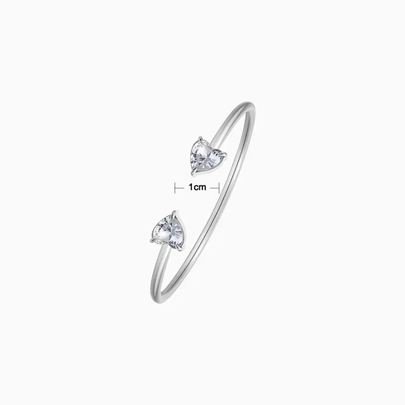 Pulsera De Acero Brazalete Corazones