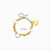 Pulsera De Acero Eslabones Corazón Pulsera De Acero Eslabones Corazón