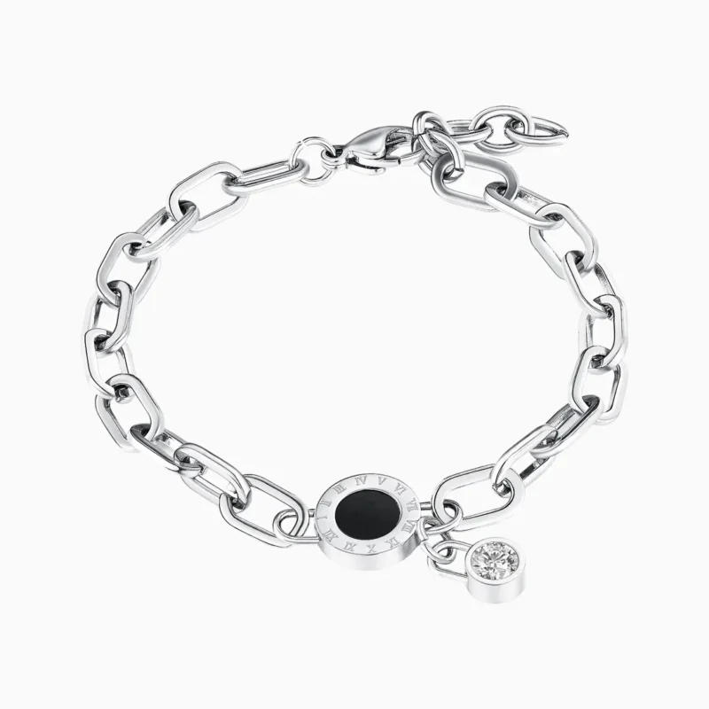 Pulsera De Acero Eslabones Números Romanos Pulsera De Acero Eslabones Números Romanos