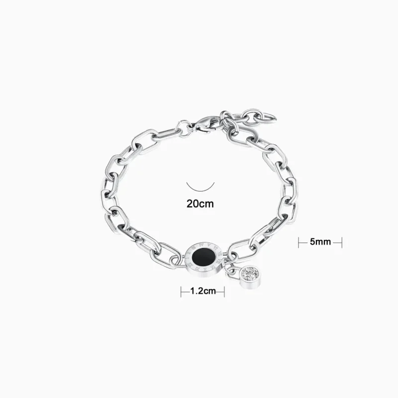 Pulsera De Acero Eslabones Números Romanos Pulsera De Acero Eslabones Números Romanos