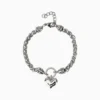 Pulsera De Acero Trenzado Corazón Pulsera De Acero Trenzado Corazón