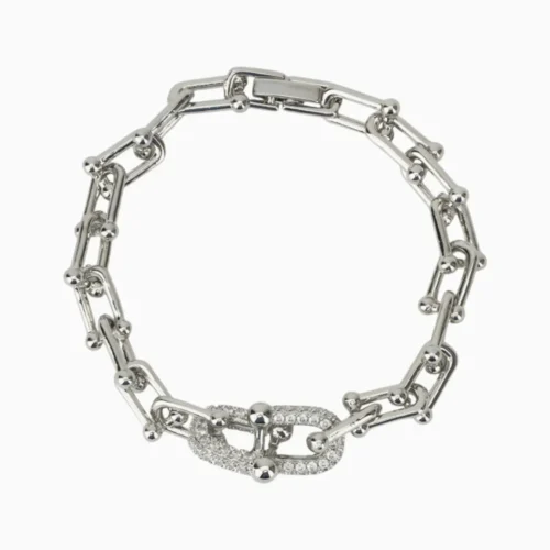 Pulsera De Oro Eslabones Herradura