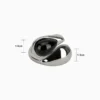 Anillo De Acero Gota Piedra Negra