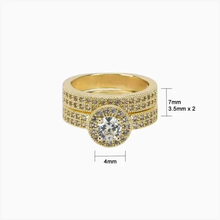 Anillo De Oro Alianza Doble