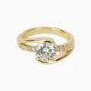 Anillo De Oro Solitario Con Zirconia