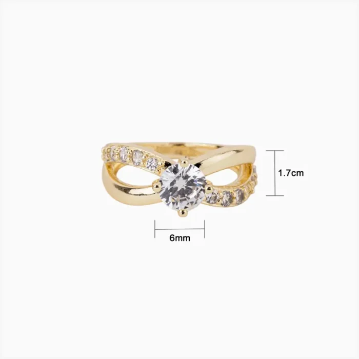Anillo De Oro Solitario Infinito