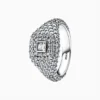 Anillo De Plata Cocktail Cuadro