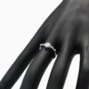 Anillo De Plata Copo De Nieve Ajustable