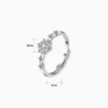 Anillo De Plata Copo De Nieve Ajustable