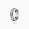 Anillo De Plata Corazones Pavé