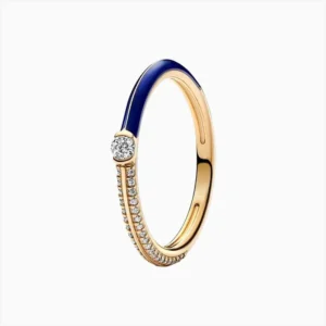 Anillo De Plata Dual ME Azul